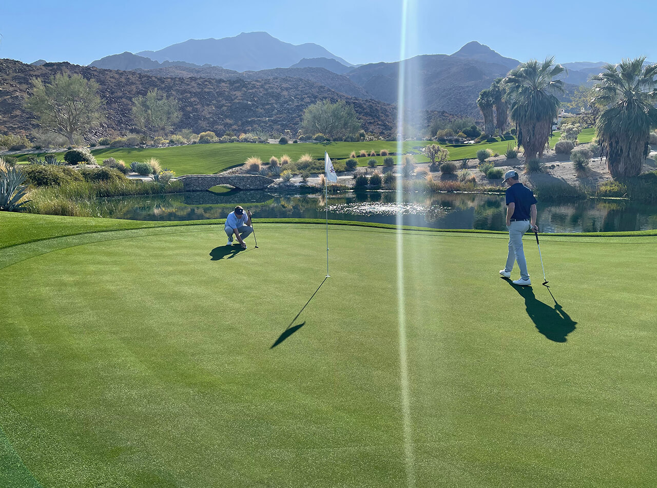 golfers on course